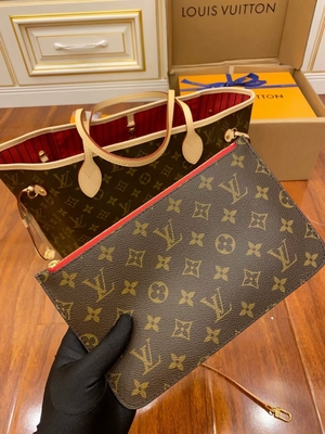 Кожа -степени Neverfull Mm холста вензеля пинка сумки вензеля Louis Vuitton дизайнерская итальянская