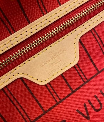 Кожа -степени Neverfull Mm холста вензеля пинка сумки вензеля Louis Vuitton дизайнерская итальянская