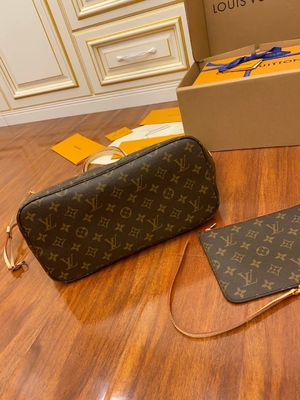 Кожа -степени Neverfull Mm холста вензеля пинка сумки вензеля Louis Vuitton дизайнерская итальянская