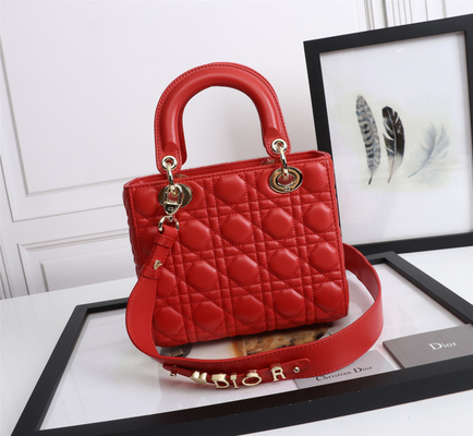 Сумка D6806 дамы Красн Lambskin Мо Abcdior Dior Cannage