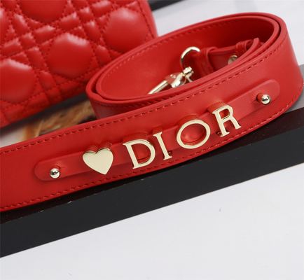 Сумка D6806 дамы Красн Lambskin Мо Abcdior Dior Cannage