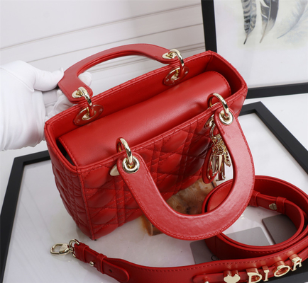 Сумка D6806 дамы Красн Lambskin Мо Abcdior Dior Cannage