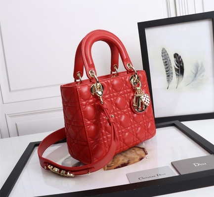 Сумка D6806 дамы Красн Lambskin Мо Abcdior Dior Cannage