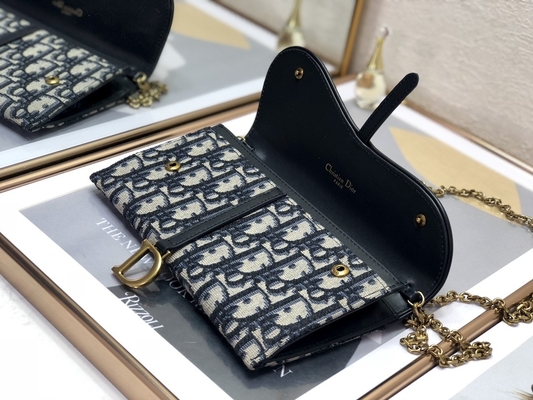Заклеймленный OEM бумажник мешка жаккарда Dior седловины длинный косой