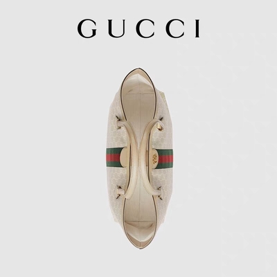 Регулируемая заклеймленная сумка средняя белизна Tote Gucci Ophidia для женщины