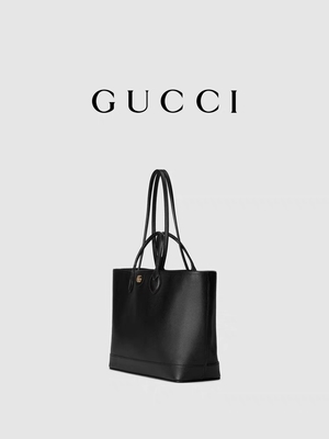 GUCCI Ophidia клеймил сумку небольшой средней Grained кожаной чернотой
