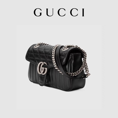 GG GUCCI клеймил сумку Marmont сумки посыльного небольшой выстеганной кожей