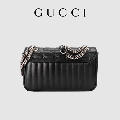 GG GUCCI клеймил сумку Marmont сумки посыльного небольшой выстеганной кожей