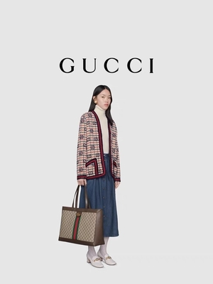Кожаные заклеймленные дамы GUCCI Ophidia Tote покупок сумки