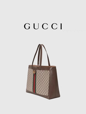 Кожаные заклеймленные дамы GUCCI Ophidia Tote покупок сумки