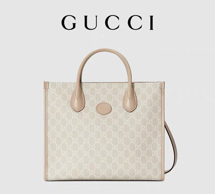 Небольшой высший Tote сумки холста Gucci с блокировать g