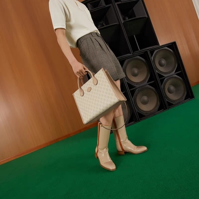 Небольшой высший Tote сумки холста Gucci с блокировать g
