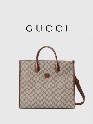 Обшитая панелями сумка сумки Tote холста Gucci печати GG высшая с блокировать g
