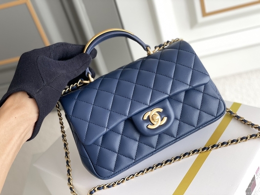 Lambskin икры 2020 Chanel икры мини прямоугольные Grained &amp; goldtone металл
