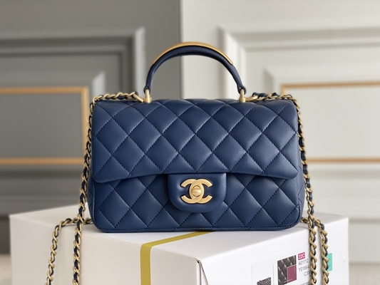 Lambskin икры 2020 Chanel икры мини прямоугольные Grained &amp; goldtone металл