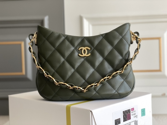 Сумка сумки Tote Hippie подмышки Hobo Chanel AS3562 небольшая зима 2022 осеней