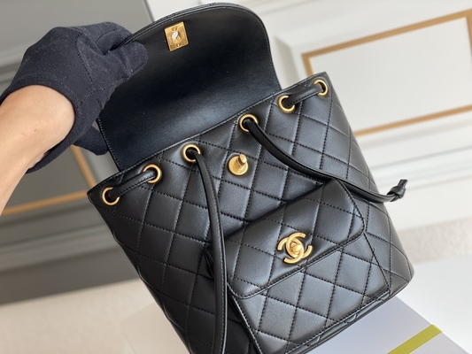 Бренд кожаного щитка Chanel дизайнерский укладывает рюкзак диамант 1994-1996 выстеганный для женщин