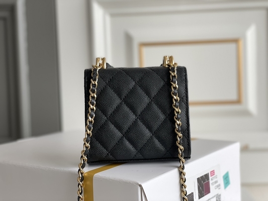 Классическая сумка AP3020 Chanel 2way кожи с сохраненным природным лицом c двойника золота