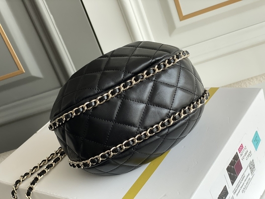 Черная цепная мини сумка слинга клеймила кожу телячьей кожи сумки Hobo Chanel