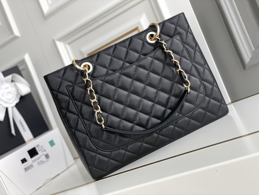 Сумка Tote GST большой икры Chanel Lychee кожаной большая ходя по магазинам