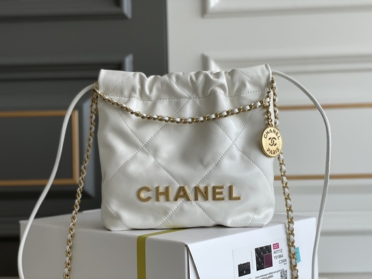 Chanel клеймило дам сумкой 22B МИНИ пинк телячьей кожи 22S белый черный желтый цвет