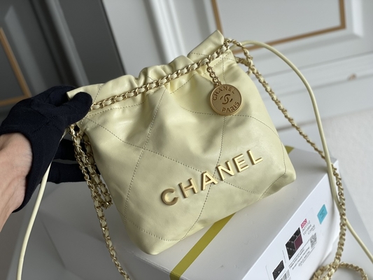 Chanel клеймило дам сумкой 22B МИНИ пинк телячьей кожи 22S белый черный желтый цвет