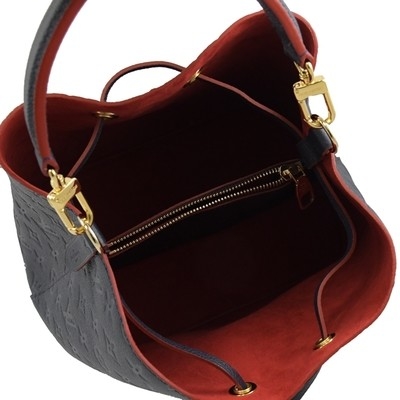 LV Colorblock клеймил дам сумкой ведра сумки NÉONOÉ MM Grained кожа