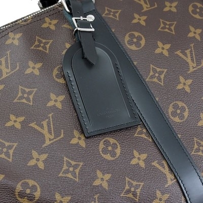 Makassar покрыл холст LV Keepall BandoulièRe 55 Louis Vuitton M56714