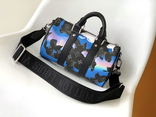 Затмение вензеля восхода солнца клеймило комнату LV Keepall Bandoulière 25 сумки посыльного с взглядом