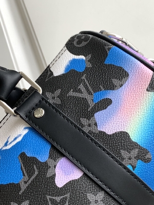 Затмение вензеля восхода солнца клеймило комнату LV Keepall Bandoulière 25 сумки посыльного с взглядом