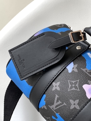 Затмение вензеля восхода солнца клеймило комнату LV Keepall Bandoulière 25 сумки посыльного с взглядом