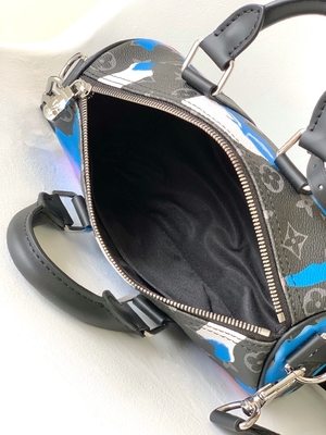 Затмение вензеля восхода солнца клеймило комнату LV Keepall Bandoulière 25 сумки посыльного с взглядом