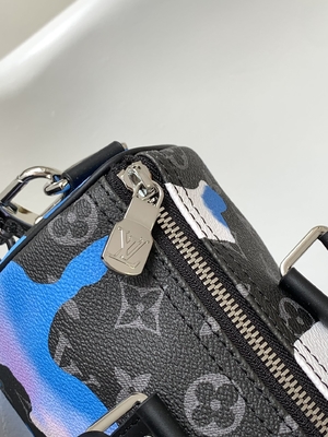 Затмение вензеля восхода солнца клеймило комнату LV Keepall Bandoulière 25 сумки посыльного с взглядом