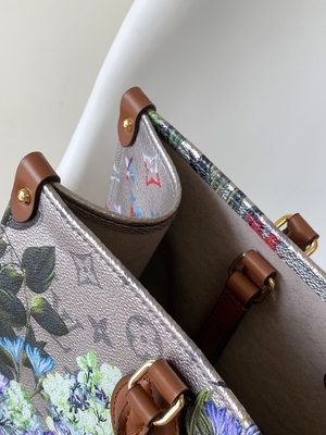 Сумка Tote холста Louis Vuitton Onthego Empreinte OEM флористическая серебряная покрытая