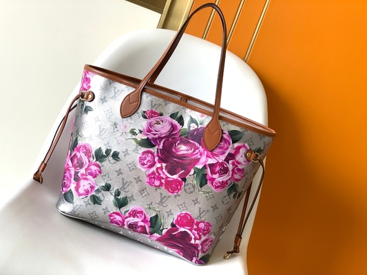 Цветочный узор серебряный Louis Vuitton большое отсутствие полного M21352
