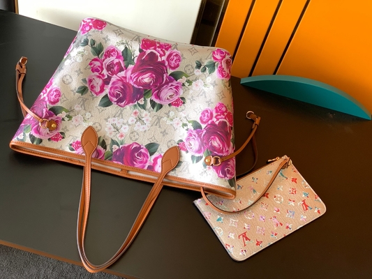 Цветочный узор серебряный Louis Vuitton большое отсутствие полного M21352
