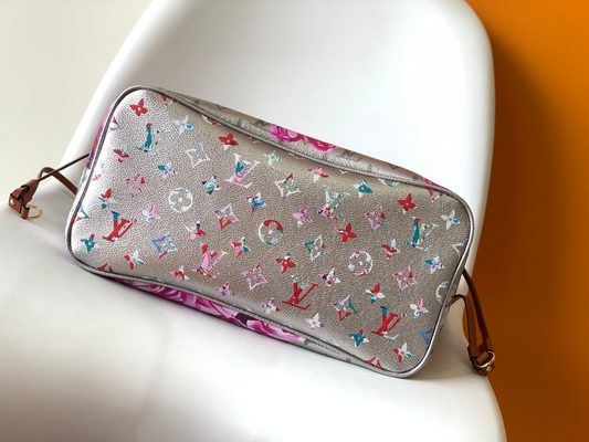 Цветочный узор серебряный Louis Vuitton большое отсутствие полного M21352