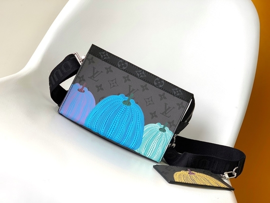 Дизайнер LV x YK мини морщит бумажник Gaston печати тыквы рейса Louis Vuitton Pochette пригодный для носки