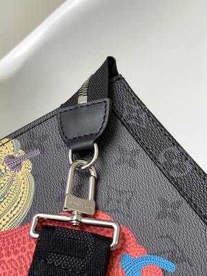 Дизайнер LV x YK мини морщит бумажник Gaston печати тыквы рейса Louis Vuitton Pochette пригодный для носки