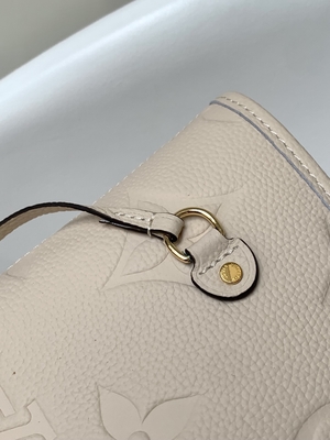 Preloved клеймило сумку Tote Neverfull MM холста вензеля бежевую
