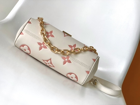 Сумка слинга любимого Creme мини клеймила кожу Empreinte вензеля LV Роза Trianon 2