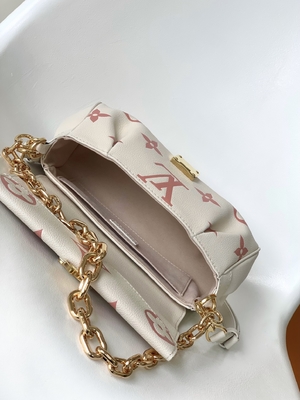 Сумка слинга любимого Creme мини клеймила кожу Empreinte вензеля LV Роза Trianon 2