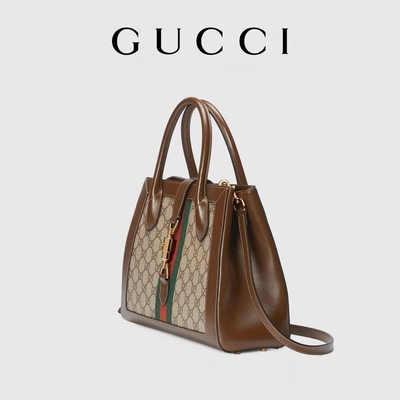 Иконическое средство Tote Джеки 1961 сумки GUCCI с оборудованием тонизированным золотом