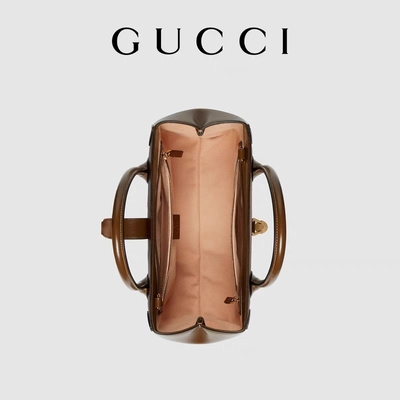 Иконическое средство Tote Джеки 1961 сумки GUCCI с оборудованием тонизированным золотом