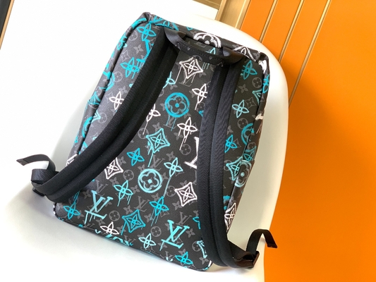 Зеленый цвет сумки граффити LV рюкзака бренда Multicolor открытия дизайнерский