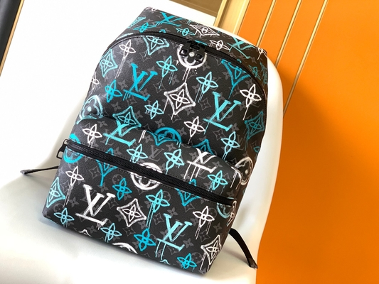 Зеленый цвет сумки граффити LV рюкзака бренда Multicolor открытия дизайнерский