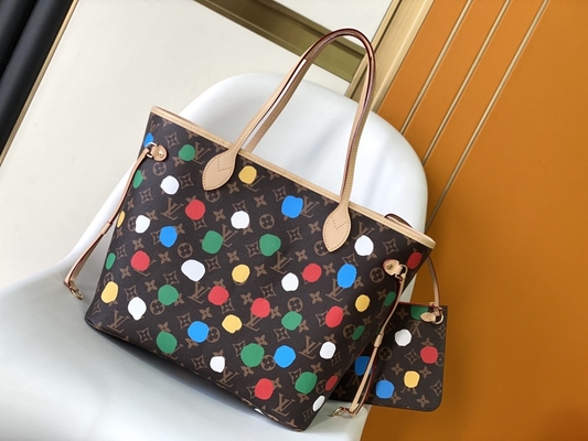 черная сумка вензеля LV x Yayoi Kusama Louis Vuitton Neverfull MM Multicolor