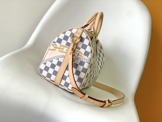 Покрытый холст скоростной Louis Vuitton Damier Azur 25 M46390