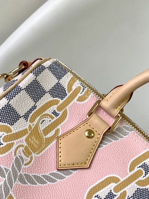 Покрытый холст скоростной Louis Vuitton Damier Azur 25 M46390