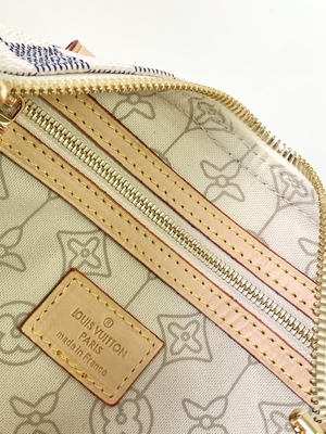Покрытый холст скоростной Louis Vuitton Damier Azur 25 M46390